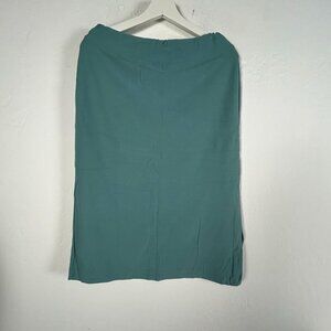 TeHen par Poles Womens Teal Elastic Waist Pencil Midi Skirt Large Stretch Casual
